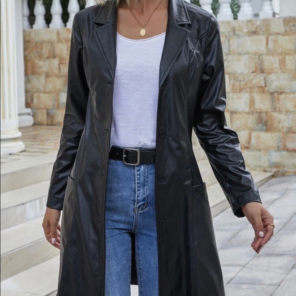 Leather coat